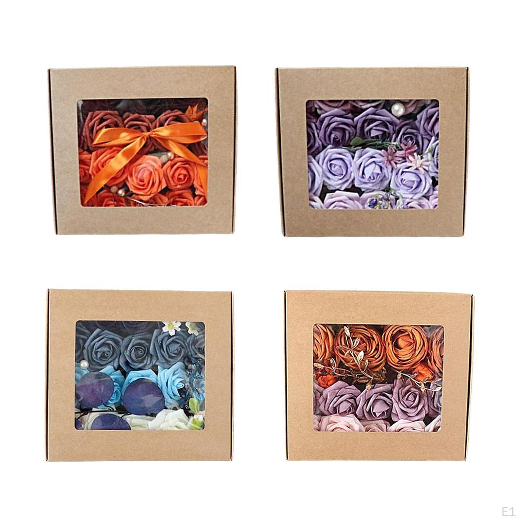 Artificial Flower Combo Box Set Easy to Use Multi-Purpose DIY for Table Decor Party