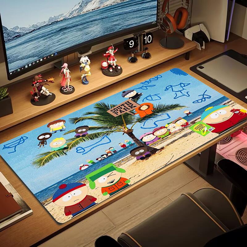 Cartoon Park South Color Mouse Pad Large Gaming Table Cushion Non-slip Laptop Tablet Big Mousepad XXL Mat Mini PC Playmat With Lock Edge