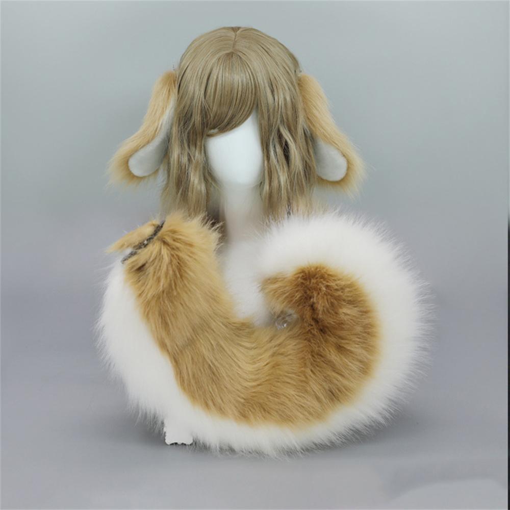 12 Styles 2Pcs/Set Furry Anime Dog Ear Headband Tail Cartoon Comic-Con Cosplay Costume Accessories Plush Animal Ears Tail