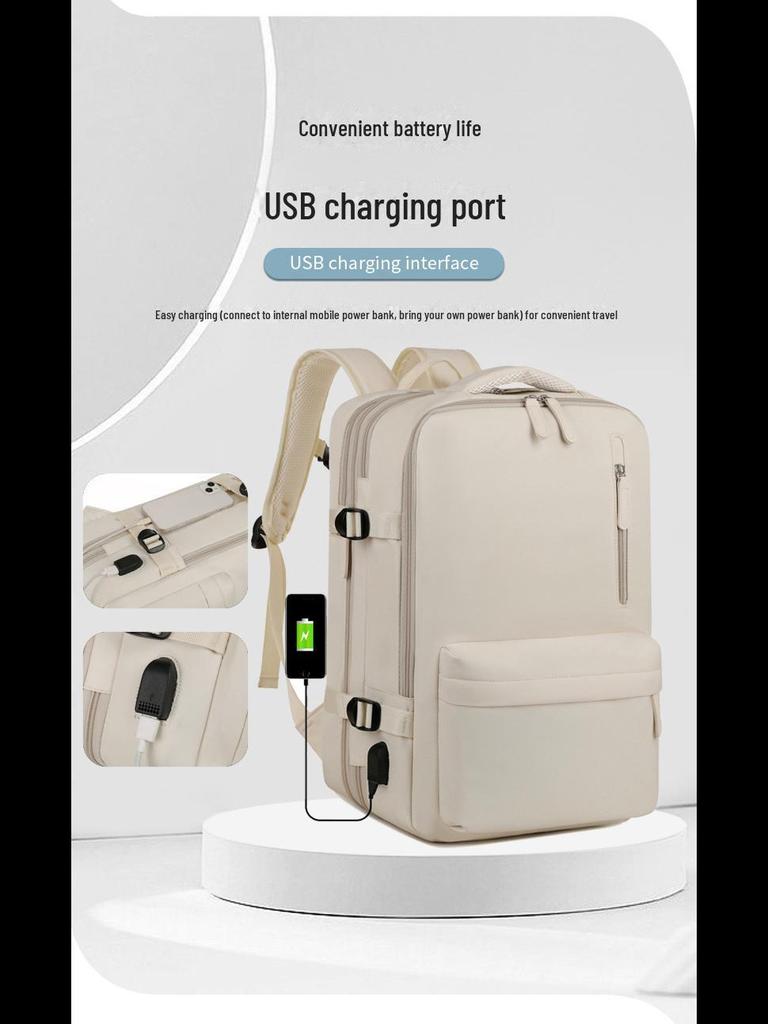 Snygg expanderbar affärsrese-ryggsäck - Stor kapacitet & bärbar design