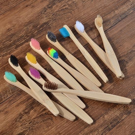 Kids 10pcs Soft Toothbrush Bristles Bamboo Toothbrush Eco Friendly Childrens Toothbrushes Biodegradable Oral Care Tooth Brush