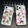 Cool Girl P-Powerpuffs Phone Case for Apple iPhone 17 Air 16 16e 15 14 13 12 11 Pro Max X Xs XR 8 Plus Luxury Clear Cover