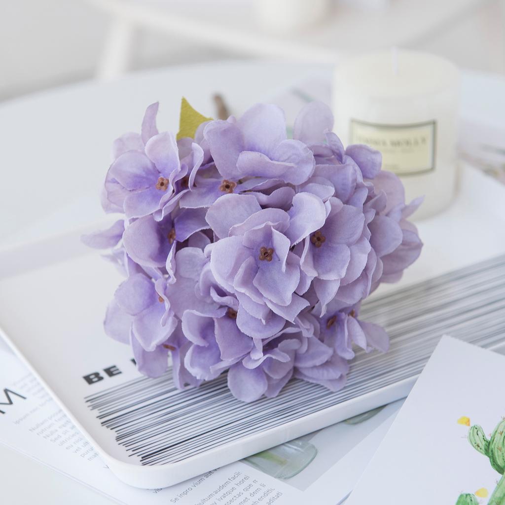 2/5PCS Silk Hydrangea Artificial Flowers High Quality Home Vase Table Decor Wedding Decorative Garden Diy Gift Wreath Material