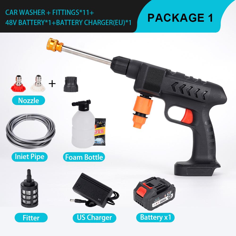 

BEJIXIONG 48V 100Bar беспроводной пистолет для мойки автомобилей высокого давления пеногенератор водяной пистолет очиститель-распылитель для мойки автомобилей