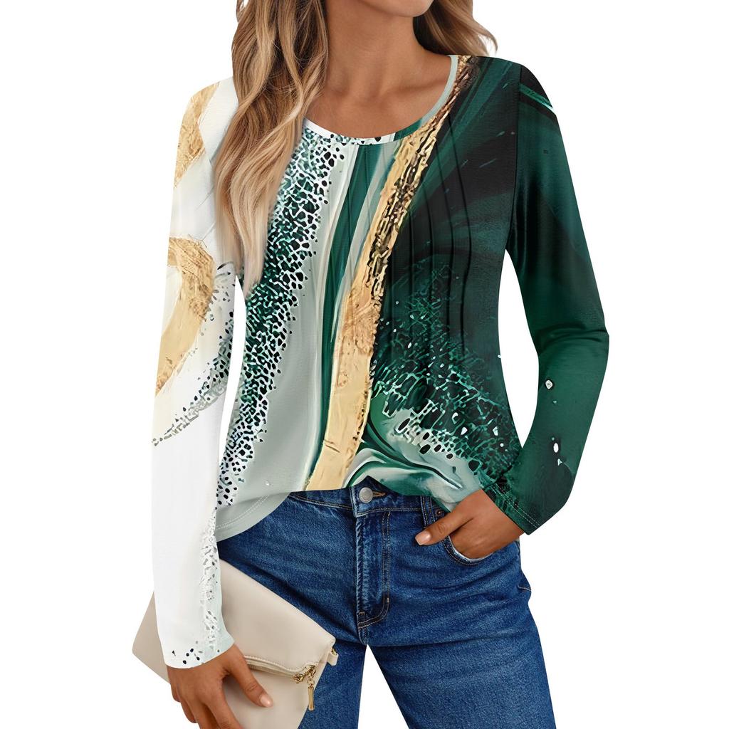 Cămăși cu mânecă lungă pentru femei, tricouri grafice, topuri de bază casual, pulovere