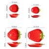 Creative Cartoon Strawberry Shaped Ceramic Salad Bowl Soup Bowls Family Fruit Snack Plate Kitchen Utensils Accessories Tableware