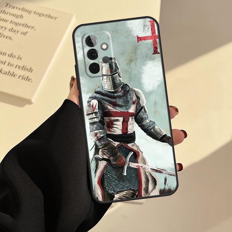 Knights Templar Case For Samsung Galaxy A54 A34 A14 A53 A13 A33 A73 A50 A12 A22 A32 A52 A72 A51 A71 Coque