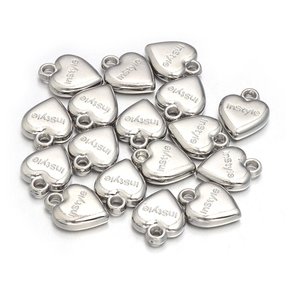 20pcs/lot 6 Style Heart Shape CCB Pendants Charm Necklace Earring Pendants For DIY Jewelry Making Bracelet Handmade Accessories