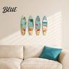 Decorative Wood Surfboard Art Signs Wall Decoration Hanging 4Pcs Wooden Summer Seaside Lightweight Beach Theme Pendant for Bathroom Bedroom