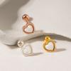 JEWNEL (1+1)Silver925 Opal Pearl Heart Gemstone Piercing (3 Colors)