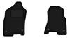 Black Front Floor Mats For: Dodge RAM 1500 Long (2019)