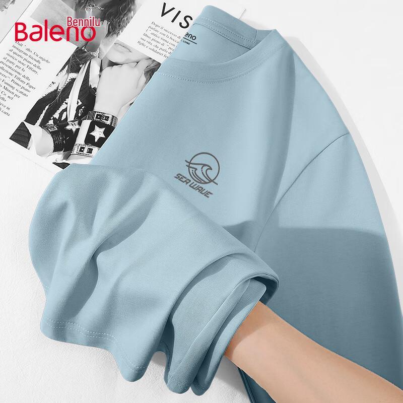 Baleno Унисекс Хлопковая футболка оверсайз с длинным рукавом, тяжелая M