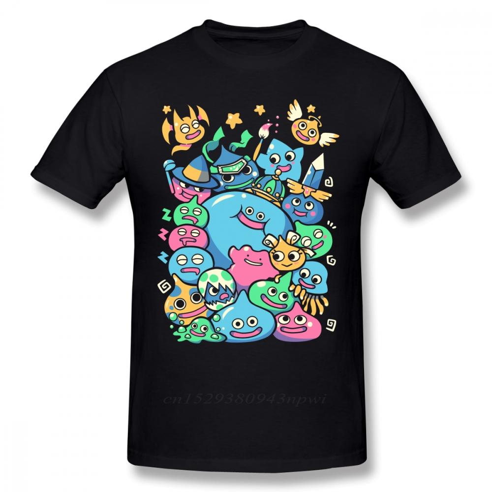 Dragon Quest T Shirt Slime Party TShirt Funny Beach Tee Shirt 100 Cotton Printed Unisex Short Sleeves Oversize Tshirt
