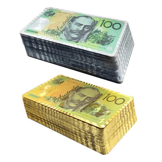 1 Deck Playing Cards Embossed Prints No Creases Portable Waterproof Plastic Cards Leisure Game Color Multiplayer Deck Game Golden