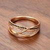 Kinel Fashion Rose Gold Ring For Women Zircon Crystal Jewelry