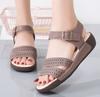 New Summer Wedge Sandals for Women's Thick Sole Sponge Cake Sandals for Mothers Wearing Flat Straps for Women's Sandals