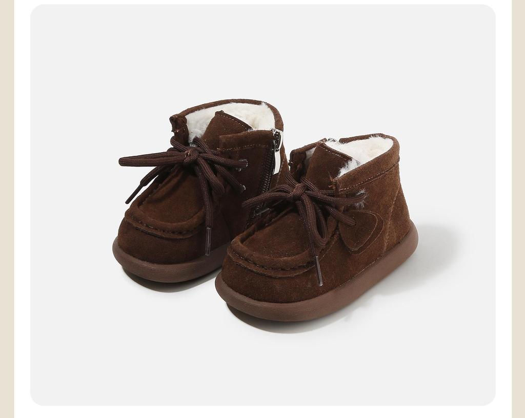 2025 Autumn/Winter Girls' Versatile Korean-Style Princess Cotton Boots - Soft Sole & Non-Slip.