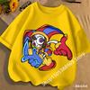 Children Short Sleeve T Shirts The Amazing Digital Circus Anime Cartoon Print Cotton Top Boys Girls Summer Casual Crew Neck Tees
