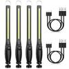 1/2/4PC LED Flashlight Magnetic Work Light USB Rechargeable Torch Hook Portable Lantern Inspection Light Camping Car Repair Lamp
