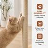 Solid Rubber Wood Cat Jumping Platform with Scratching Posts Cat Scratching Ball and Board Washable for Large & Multi-Cat Homes