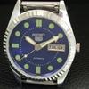 VINTAGE REFURBISHED SEIKO 5 AUTOMATIC 6309A JAPAN MENS BLUE DIAL WATCH a444295-1