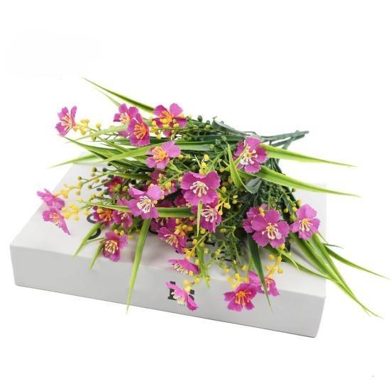 Artificial Flowers Bundle UV-Resistant Faux Plants Non-fading Fake Flowers for Home Vase Basket Window Box Outdoor Decoration