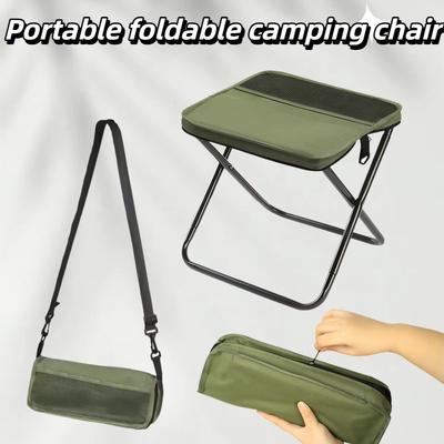 Portable Foldable Backpack Stool Lightweight Compact Camping Chair for Hiking Fishing Picnic Outdoor Travel and Sports