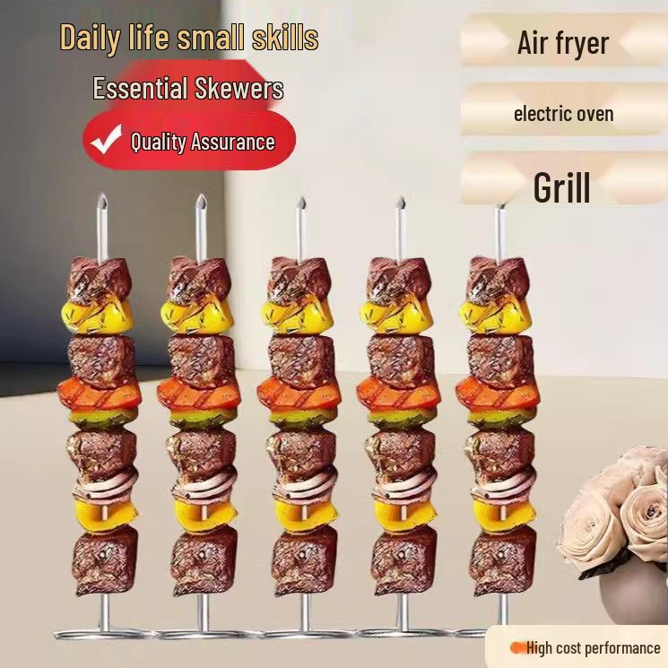 10-Pack Stainless Steel Air Fryer Skewer Grill Accessory Set