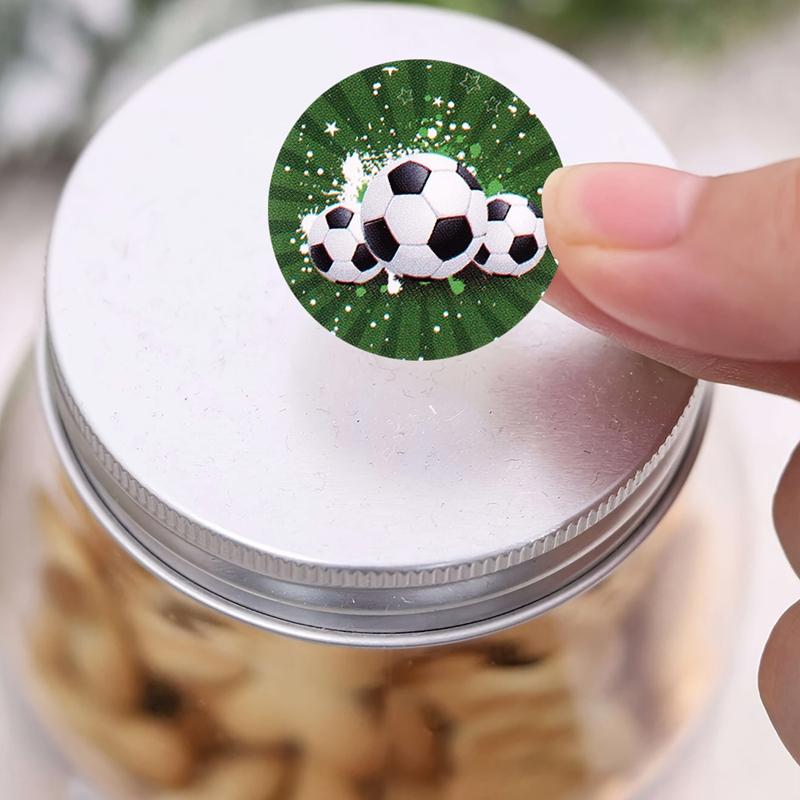 500pcs Green Soccer Stickers Football Themed Paper Sticker for Boys Birthday Baby Shower Party Decor Supplies Sports Decor