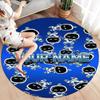 ASTRO BOT Custom Name Round Area Rug,Carpet Rug for Living Room Bedroom Sofa Playroom Decor,Non-slip Floor Mat