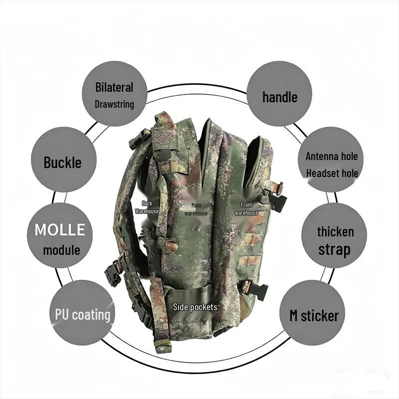 Large Capacity Tactical Camouflage Training Backpack