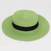 Color Square 20 Buckle Round Straw Hat Summer Travel Sunshade Cap Breathable