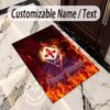 Crystal Velvet Rug Fiorentina FC Print Custom Name Text Floor Mat Home Decor