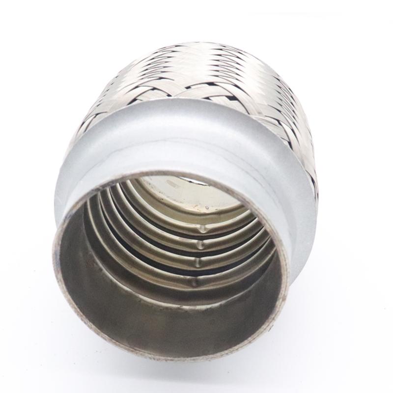 51mm-105mm Universal Car Exhaust Tube Telescopic Flexible Connection Braid Bellows 201 Stainless Steel Muffler Pipe Connector Welded Exhaust Silencer