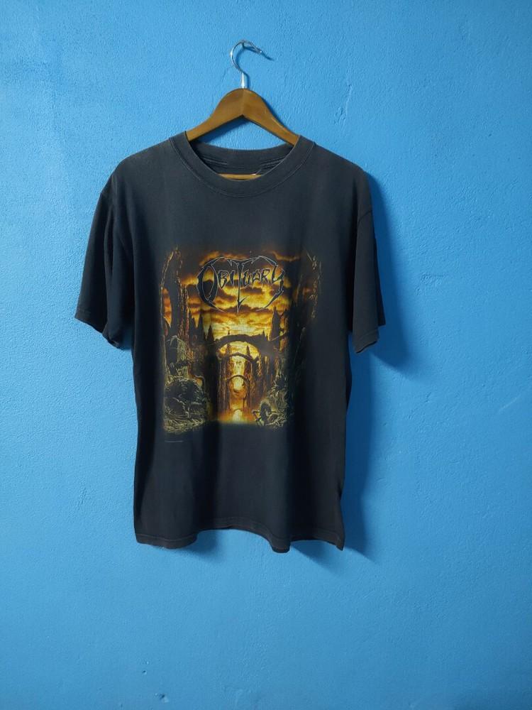 

Vintage Obituary Metal Band Black Heavy Cotton Size S5XL Shirt Unisex T-Shirt XXXL