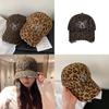 American Retro Leopard Print Embroidered Baseball Cap With Curved Brim For Women Sunshade