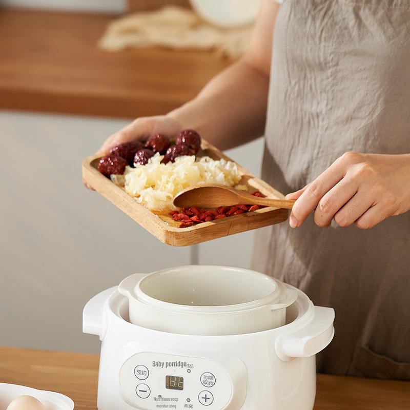 Smart Ceramic Electric Stew Pot: Waterproof, Automatic, Compact for Cooking Porridge & Soup - Ideal Household Gift