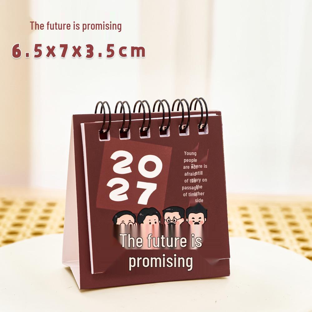 2026 Inspirational Words Mini Desk Planner Calendar - Creative Portable Desktop Ornament