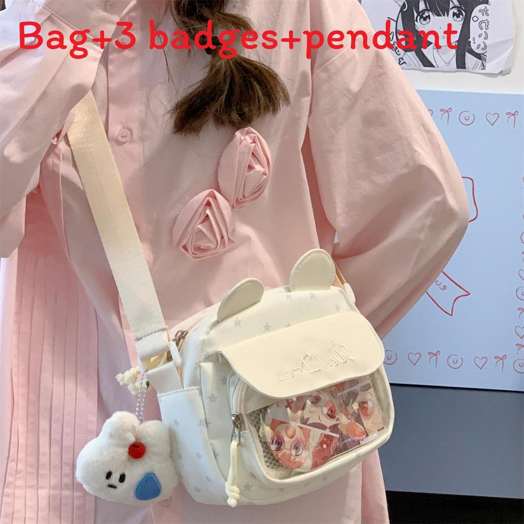 Cute Starry Sling Bag With Polyester Material For Casual Travel