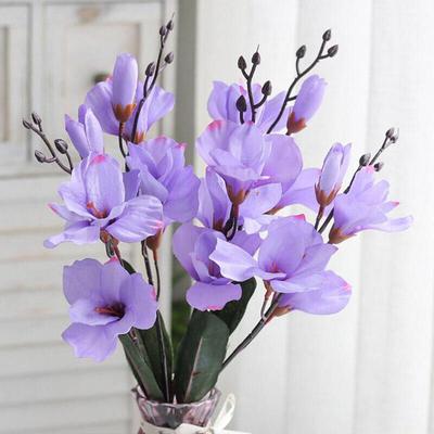 20 Head Artificial Silk Magnolia Flower Bouquet Simulation Plant Wedding Flowers
