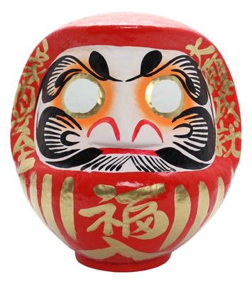 Takasaki Daruma Fuku Daruma 8 Rot der Familie und Erfüllung von Großem 25x21x26cm Nr.. "Sicherheitswünsche" DARUMA-FUKU8