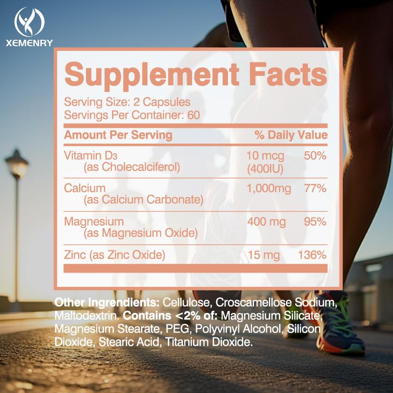 Calcium, Magnesium, Zinc + Vitamin D3 - Boost Immunity