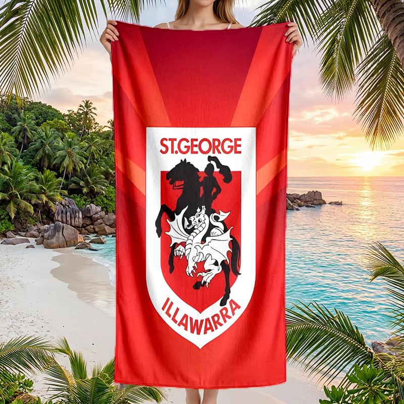 St George Illawarra Fashion Beach Towel: Ideal for Summer Adventures Soft, absorbent and quick drying suitable for swimming and bathing