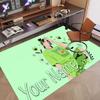 Custom Name Crystal Velvet Rug,Billie Eilish Comfortable Anti Slip Floor Mat For Room Decoration