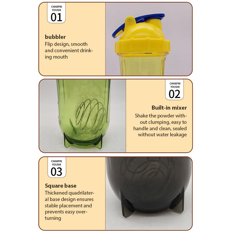 Shaker Tasse Proteinpulver Mahlzeitenersatz Rührbecher Fitness Sport Wasserbecher Waage Tragbar Rührball Kunststoff Wasserbecher