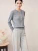 2025 Autumn High-End Ladies Knit Sweater with Ruffle Trim Long Sleeves