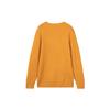 UNIQLO Solid Color Round Neck Pullover Straight Long Sleeve Knit Sweater Men sweater Lemon-Yellow 460950-45