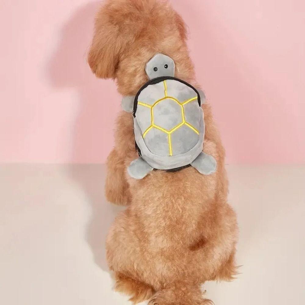 Soft Turtle Shape Dog Backpack Portable Pet Carrier Bag Dog Snack Bag  for Small Medium Dogs