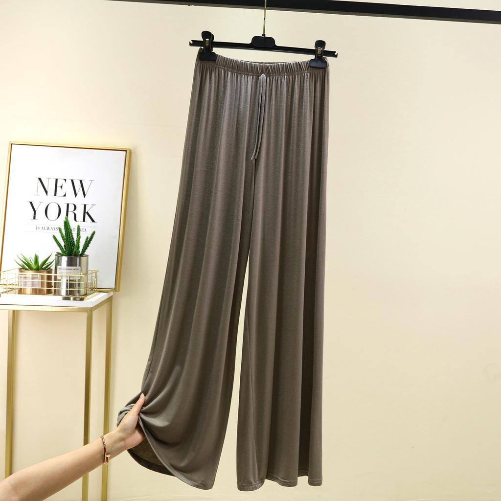 Modal Floor-Length Wide Leg Pants Loose Home Spwear  Color Versatile Casual Summer Thin Home Pants Women
