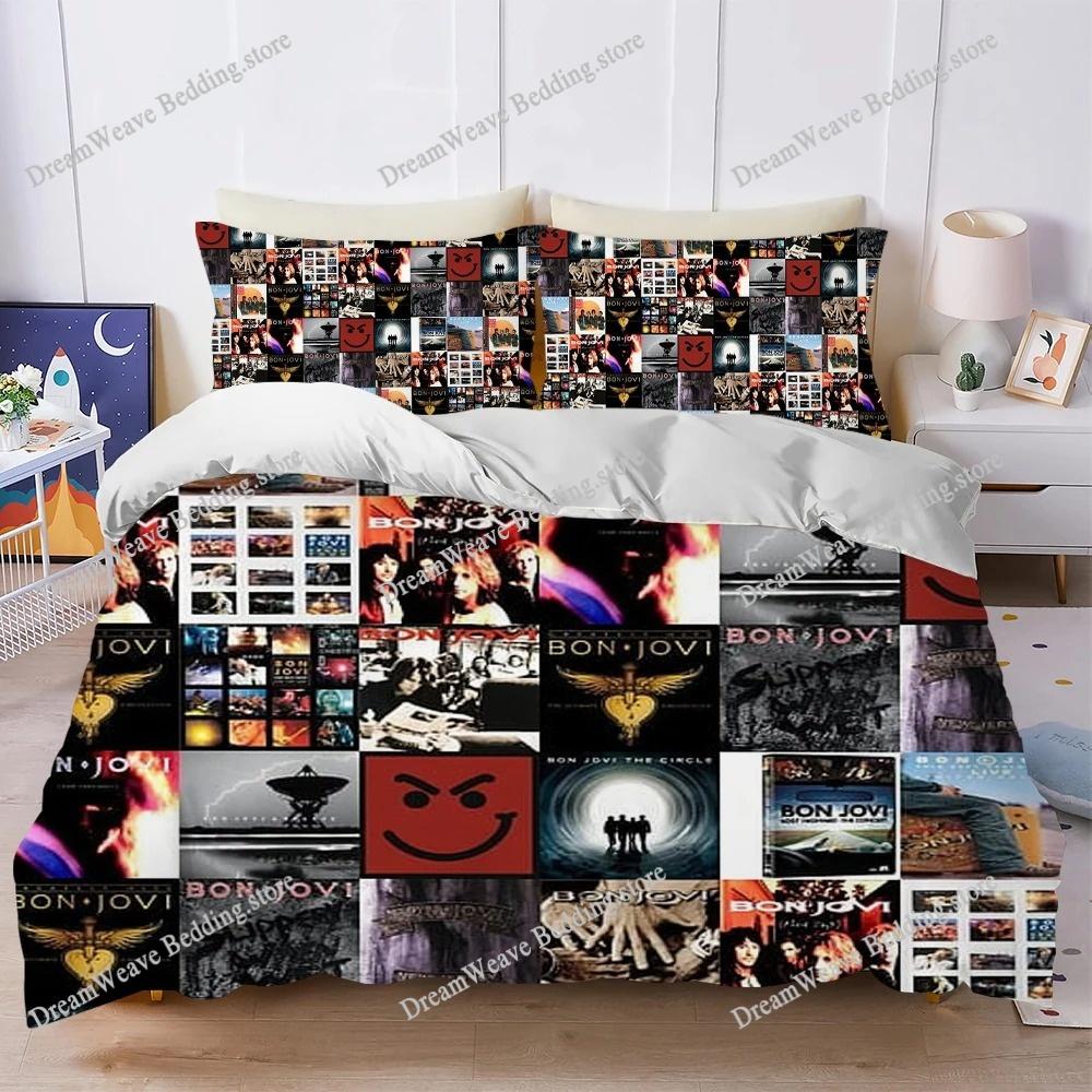 Band B-Bon J-Jovi Duvet Cover Set Home Style Bedding Soft Laundry Cotton Bed Student Dormitory Gift